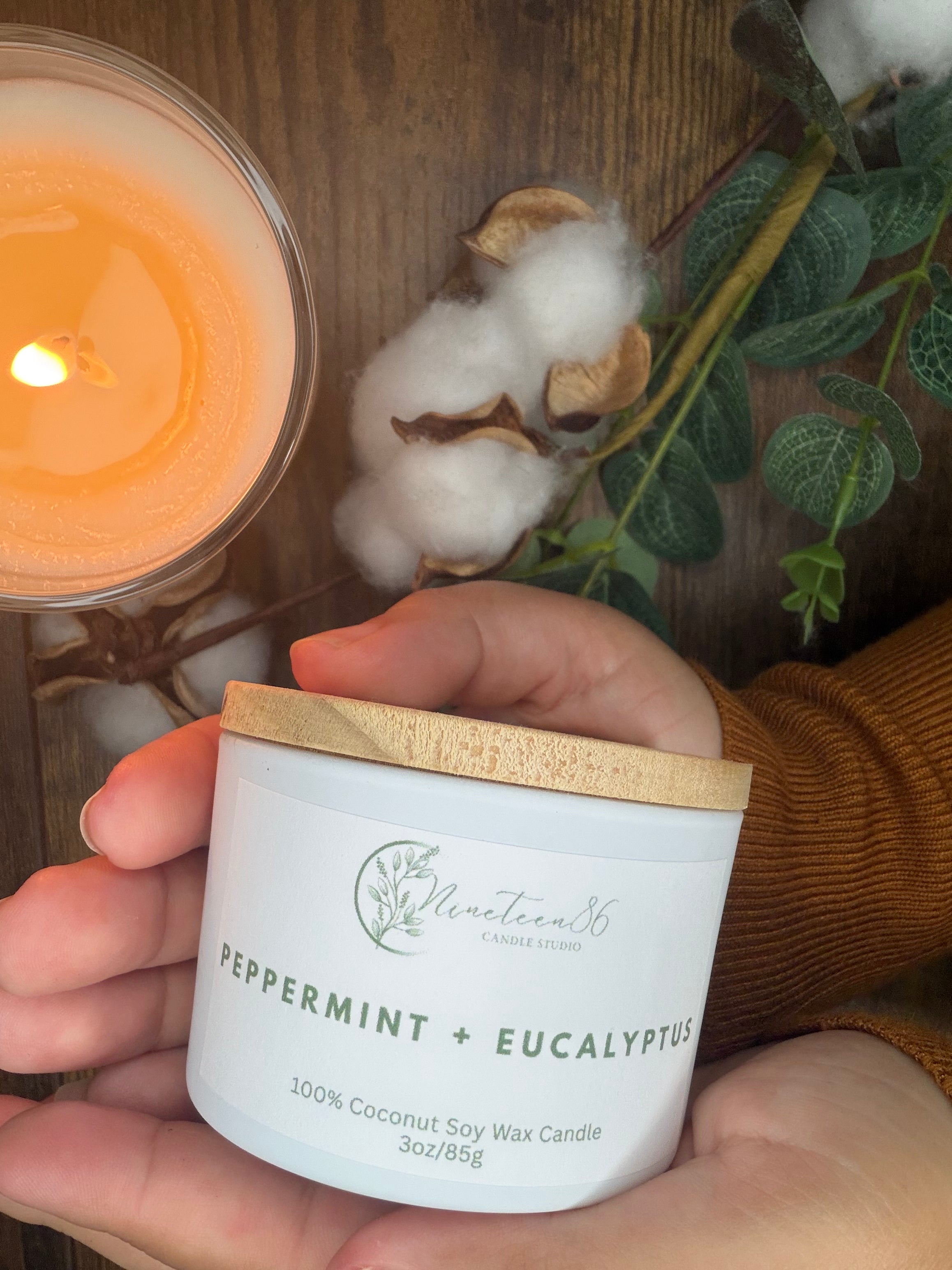 Peppermint and Eucalyptus | Vela Aromática | 3oz