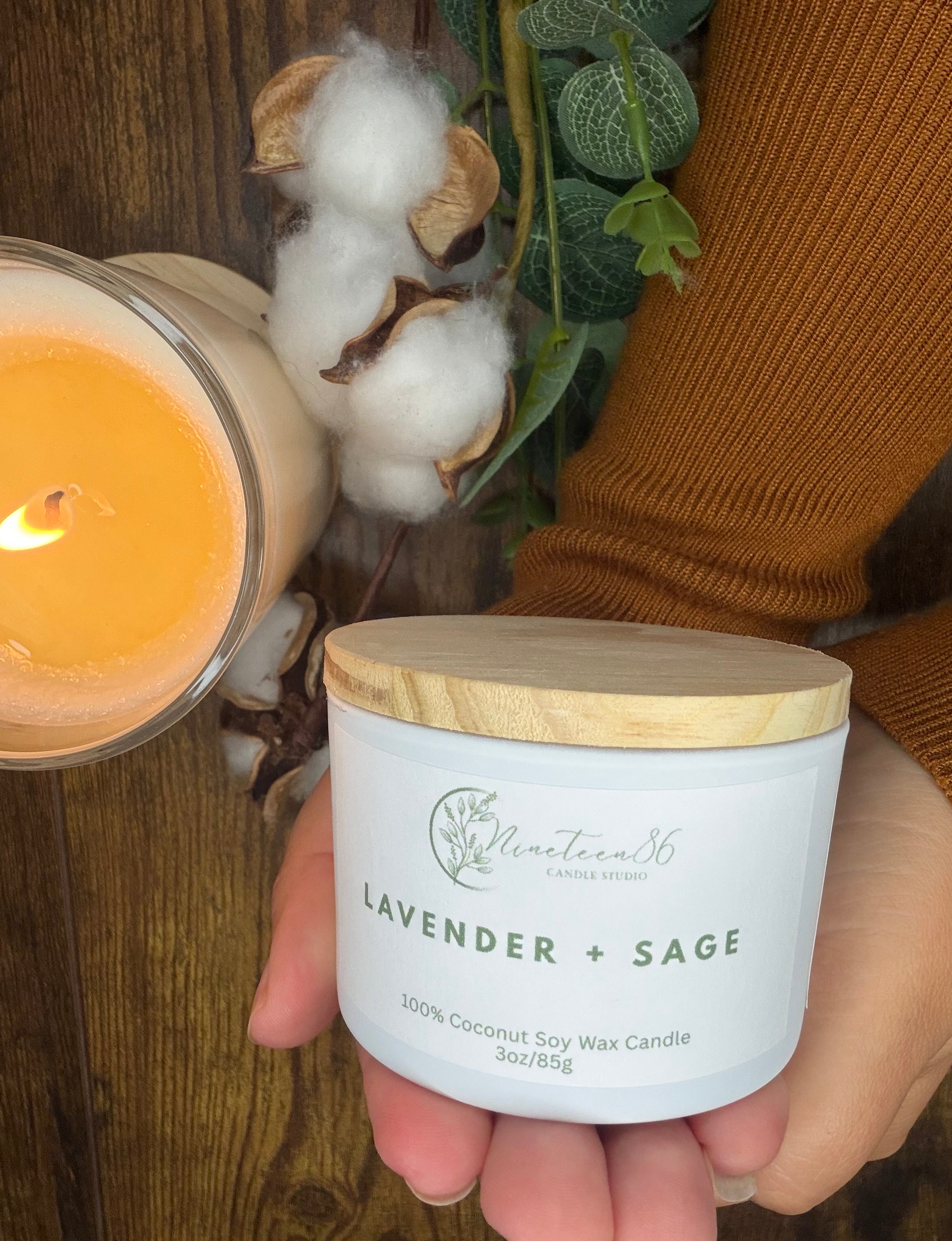 Lavender and Sage| Vela Aromática | 3oz