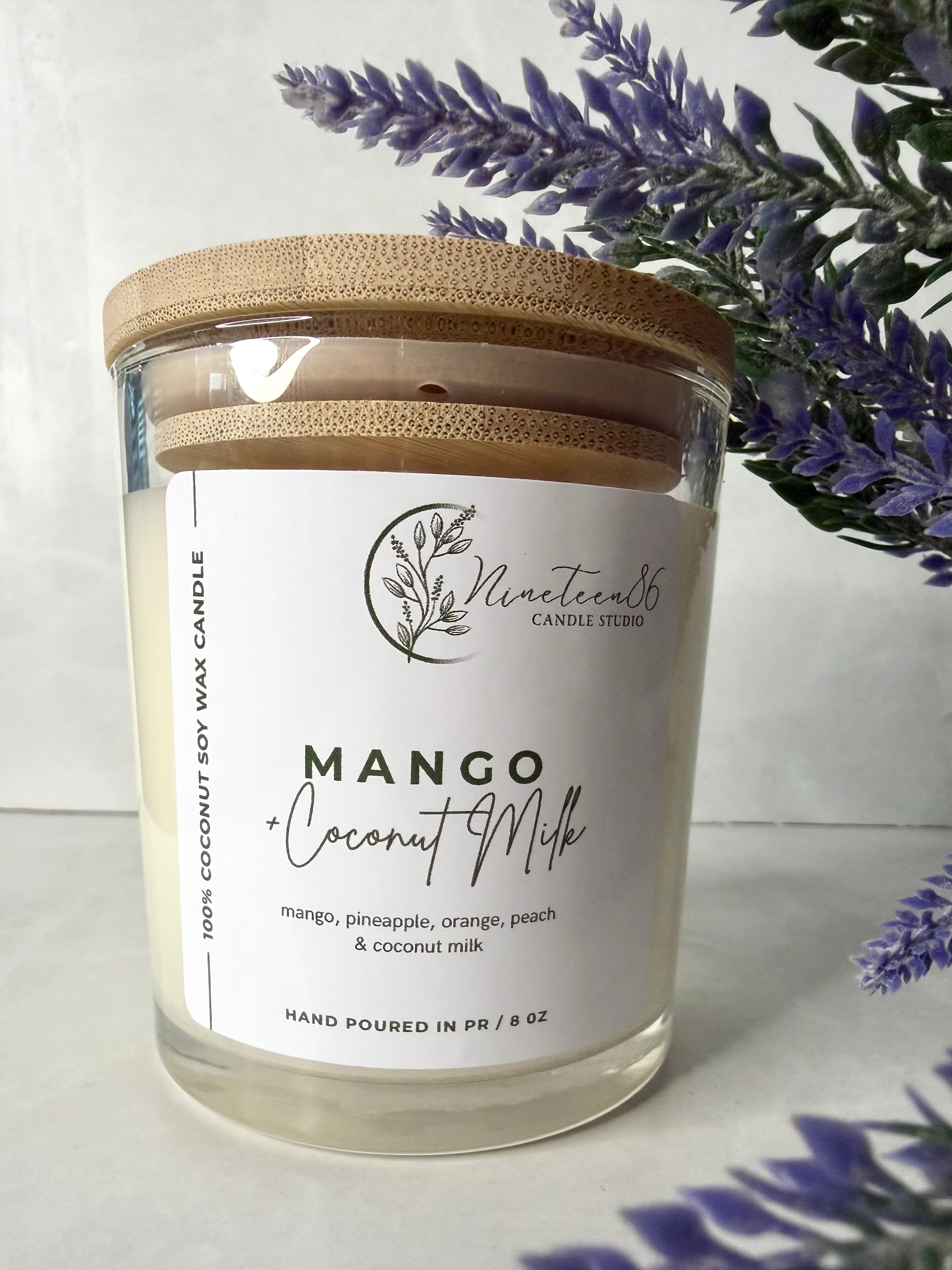 Mango and Coconut Milk | Vela Aromática | 8oz